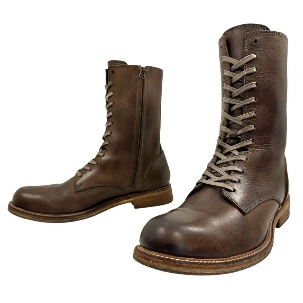 Cole Rood & Haan Ardennes Zippered Brown Leather Boots Men’s Size 10.5